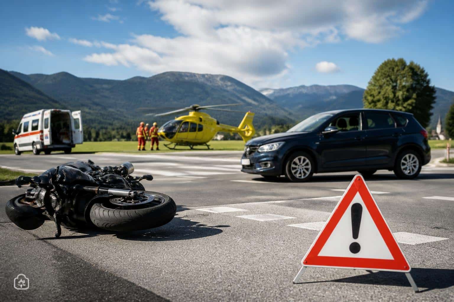 Motorradfahrer bei Unfall schwerst verletzt