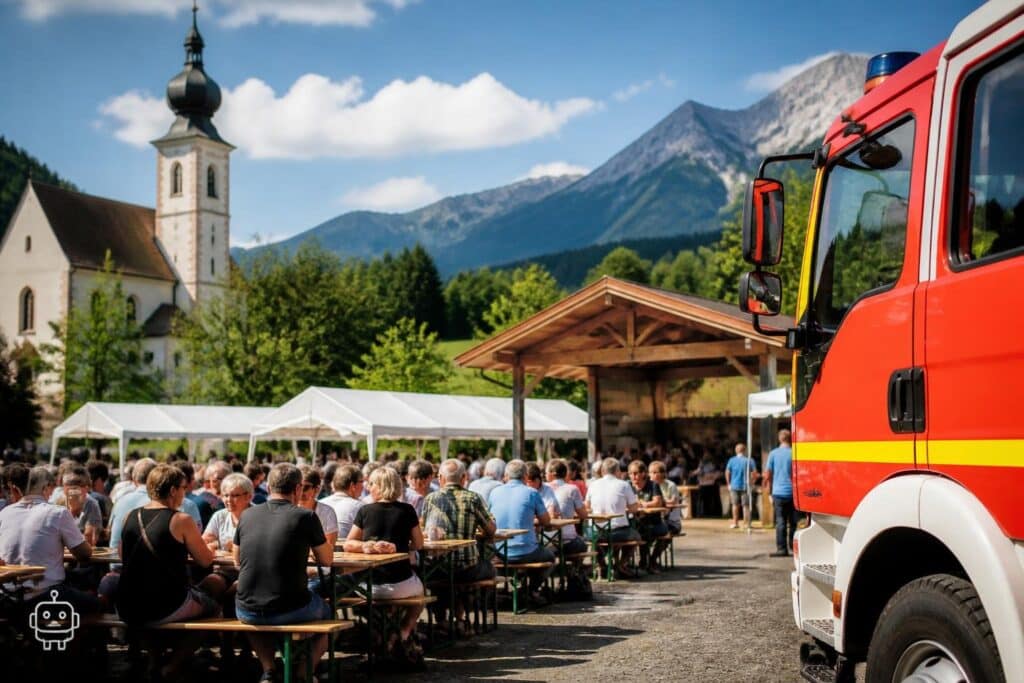 Ausgezeichnete Stimmung am Dorffest der FF Unterbergen