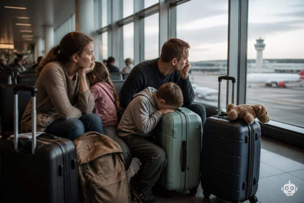 Kärntner Familie sitzt am Flughafen fest