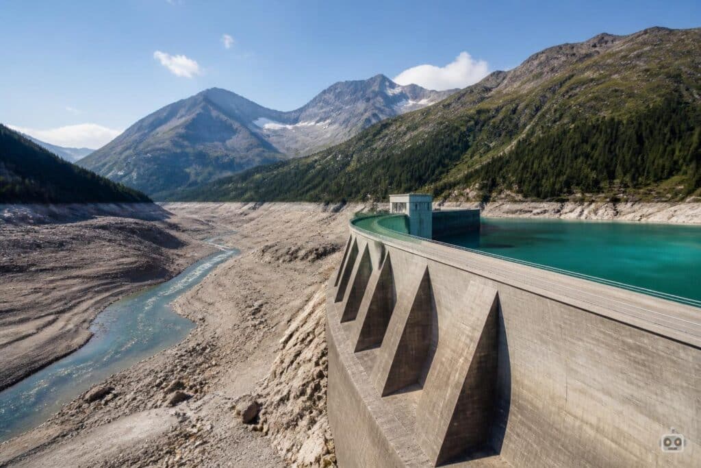Weniger Wasser, viel weniger Strom