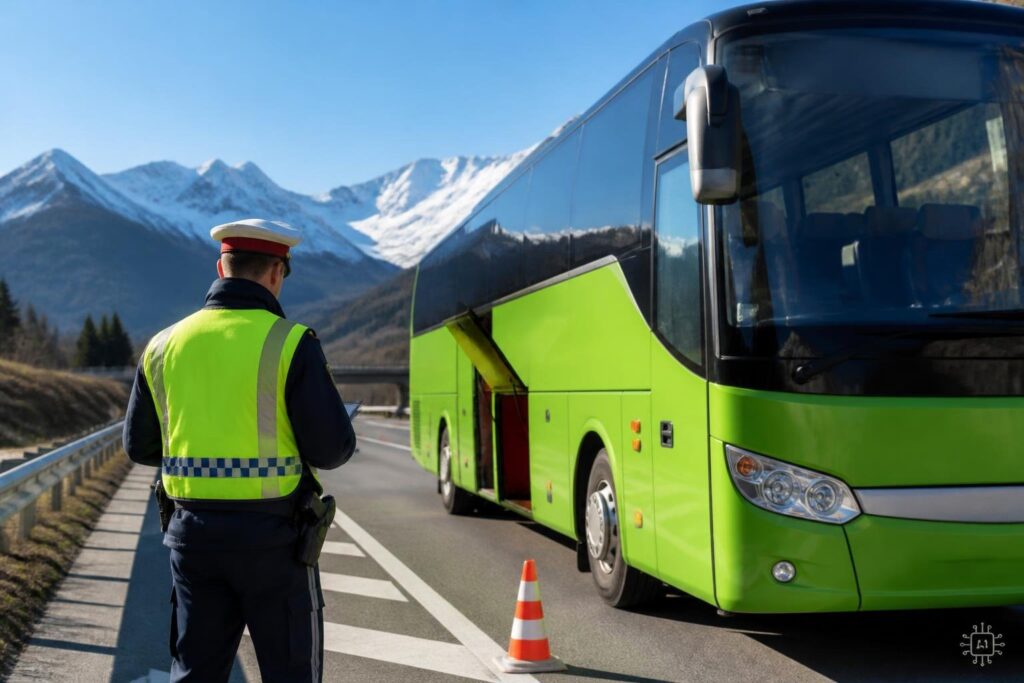 Bus mit schwerem Mängeln gestoppt