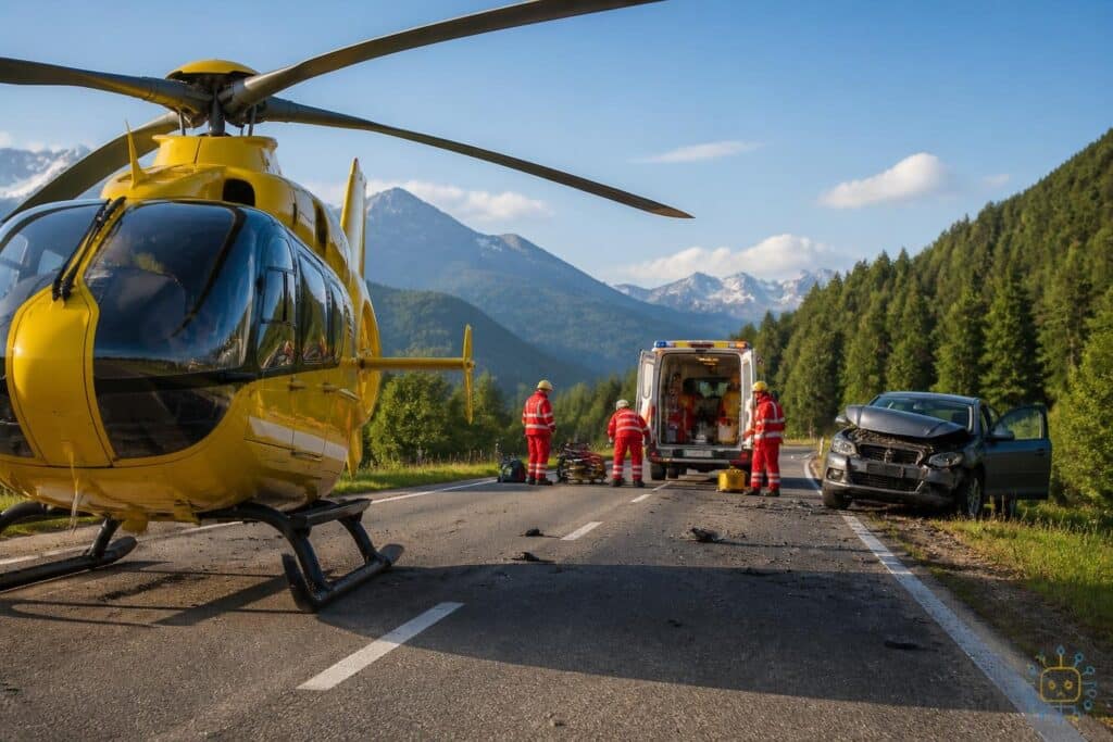Frontalcrash auf B100 fordert vier Verletzte
