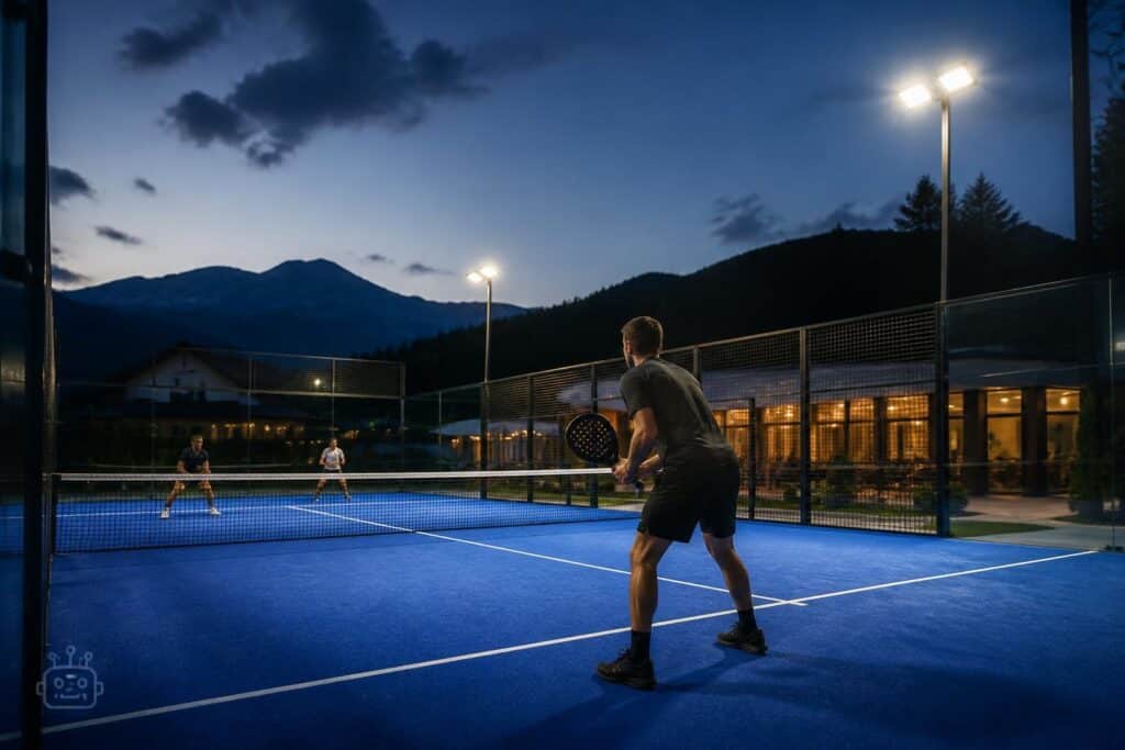 Neue Padel-Anlage im Rosental bis in die Nachtstunden geöffnet