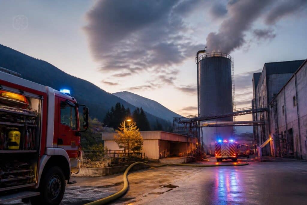 Brand auf Firmengelände: Feuerwehren im Lavanttal alarmiert
