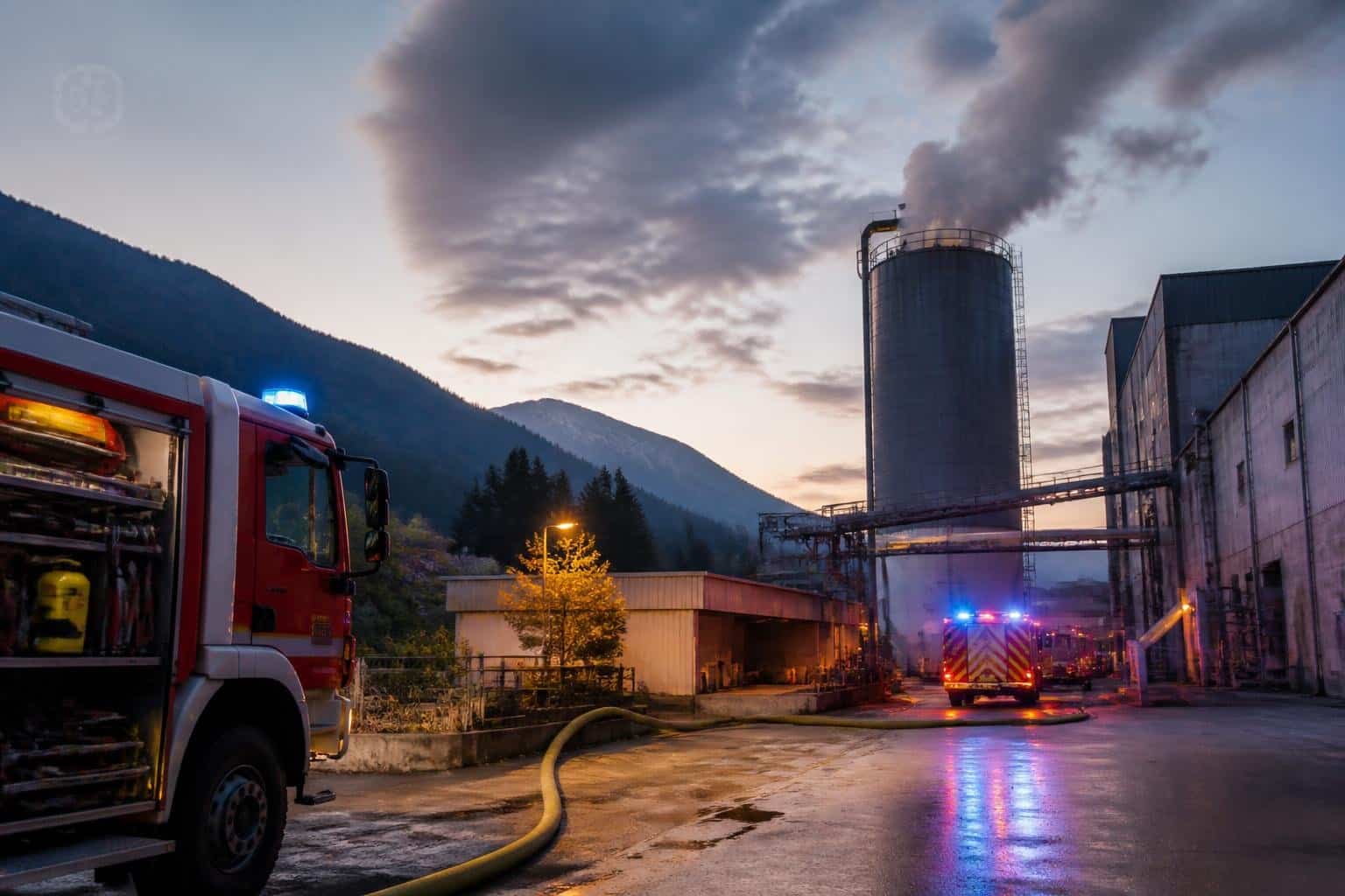 Brand auf Firmengelände: Feuerwehren im Lavanttal alarmiert