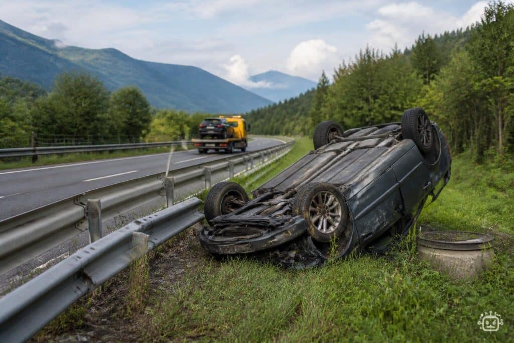 Verkehrsunfall mit Personenschaden auf der A2 bei Farchern