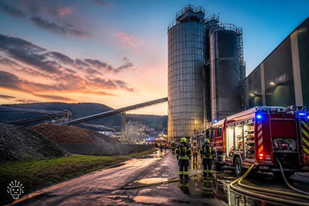 Sechs Feuerwehren bekämpfen Silo-Brand