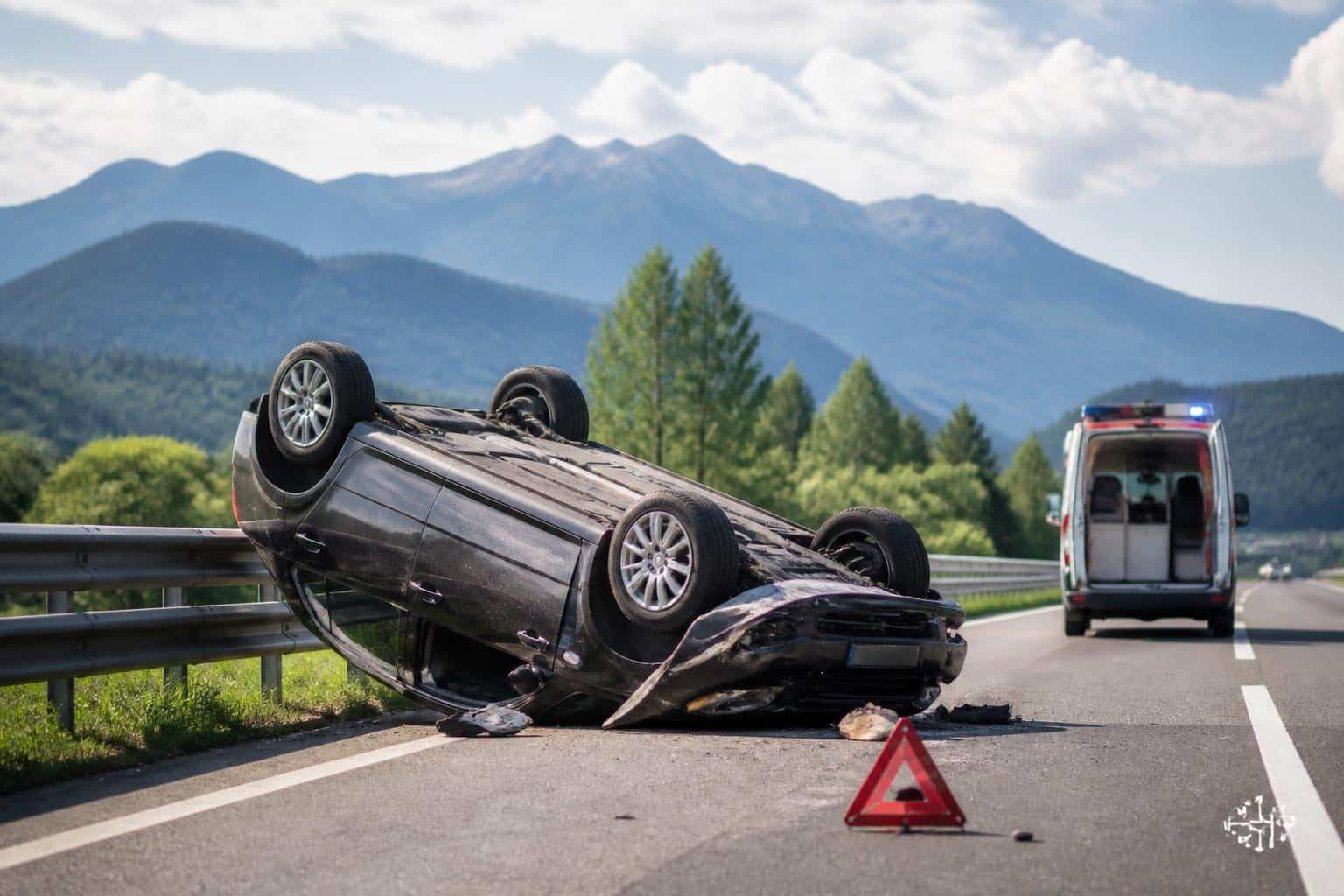 Mit Auto überschlagen: Vier Verletzte