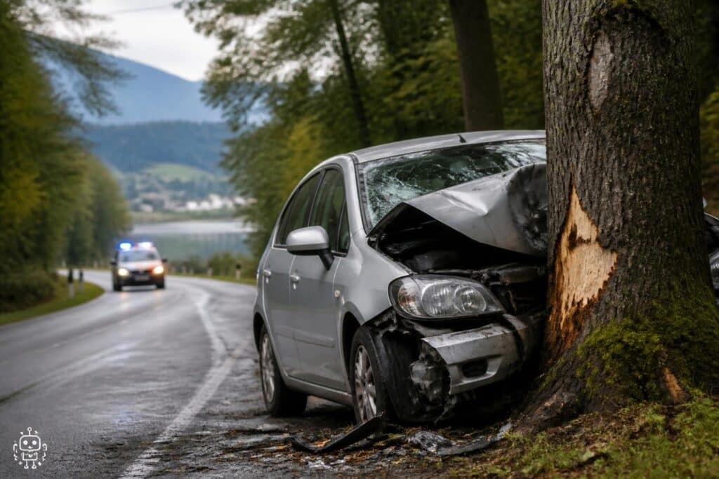 Autofahrerin krachte frontal gegen Baum