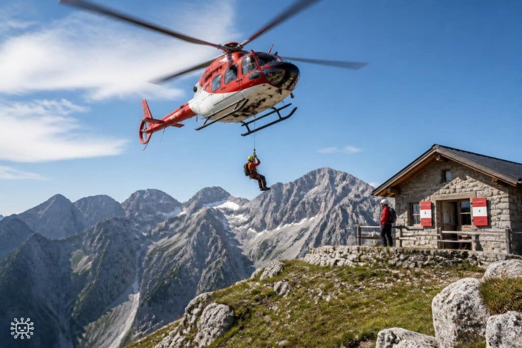 Kärntner in Oberösterreich mit Hubschrauber gerettet