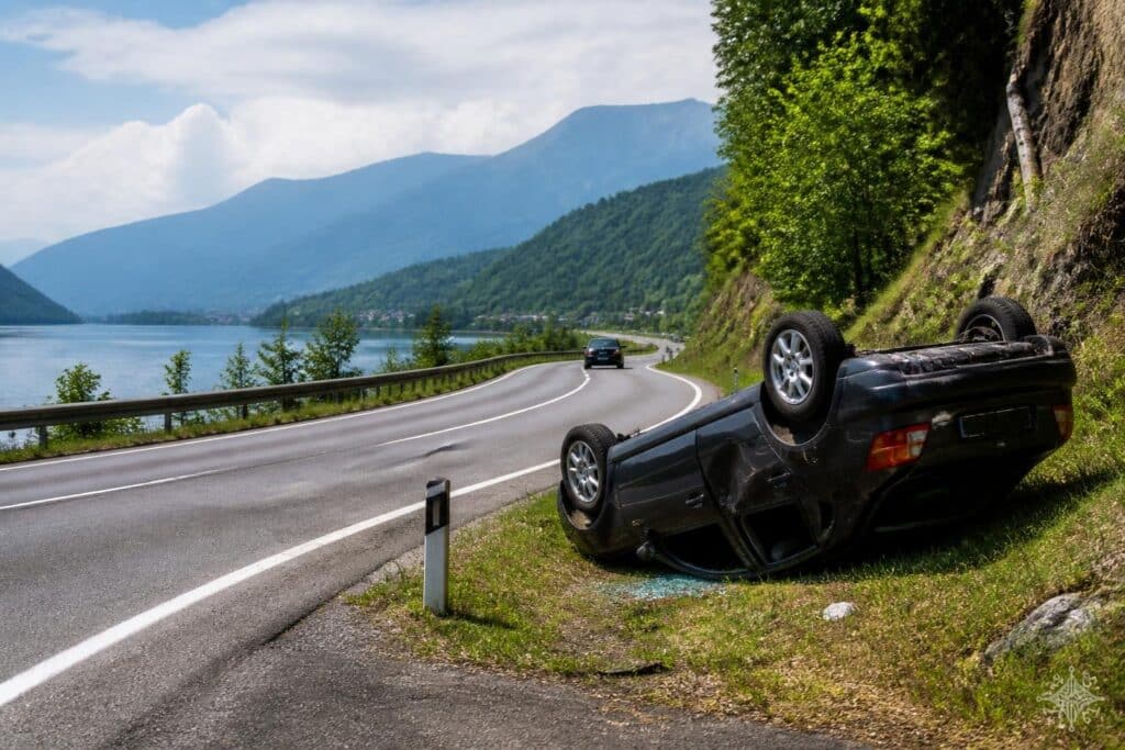 Ossiacher Bundesstraße: Auto nach Überholmanöver überschlagen
