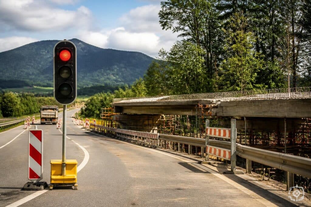 Nach Unfall mit Sattelzug muss Brücke in Gmünd saniert werden