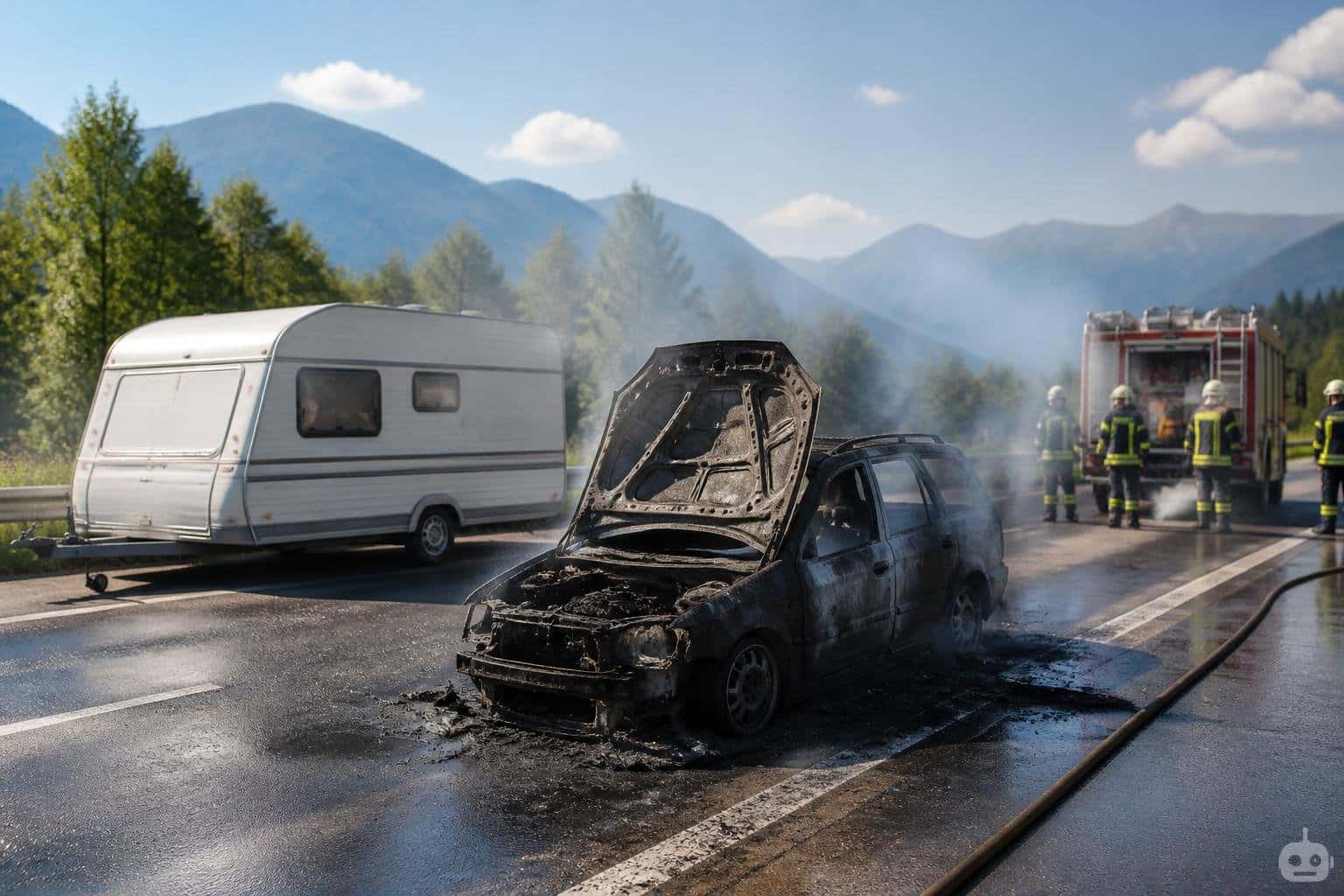 Fahrzeugbrand auf der A11