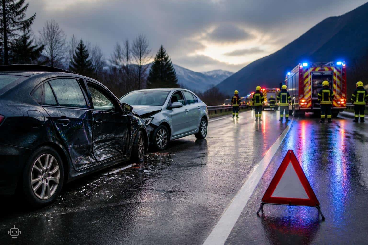 Zwei Verletzte bei Kollision auf der B100