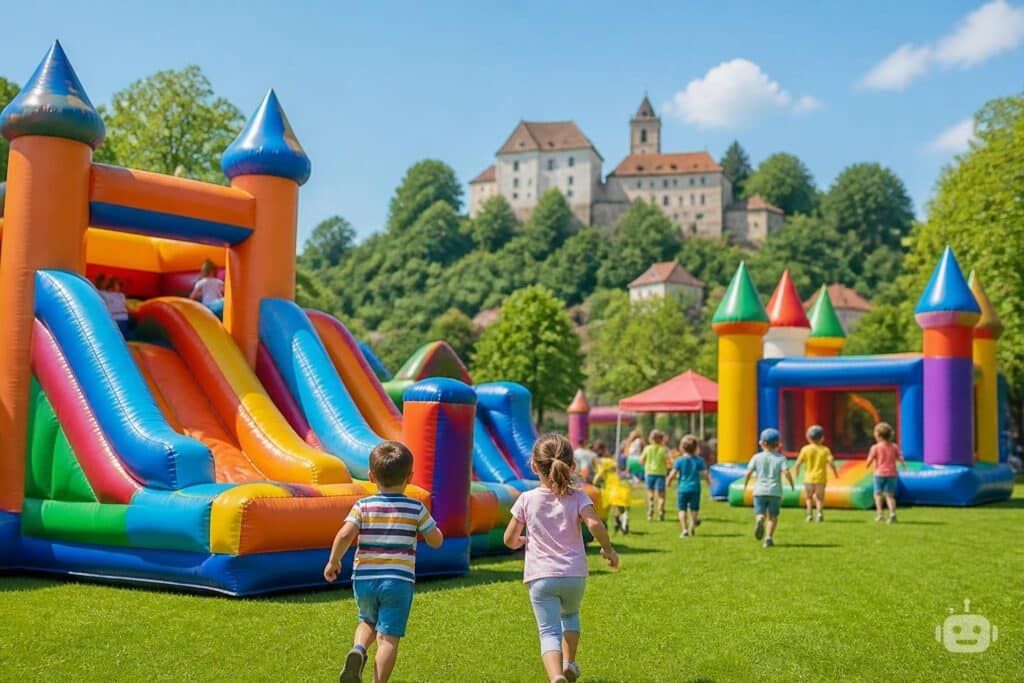 Wolfsberger Park wird zum Spieleparadies mit Hüpfburgen