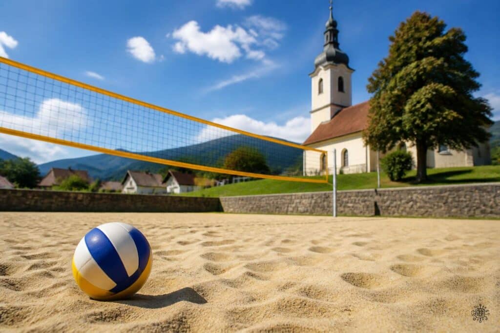 Eberndorf: Dorfgemeinschaft bekam Volleyballplatz geschenkt