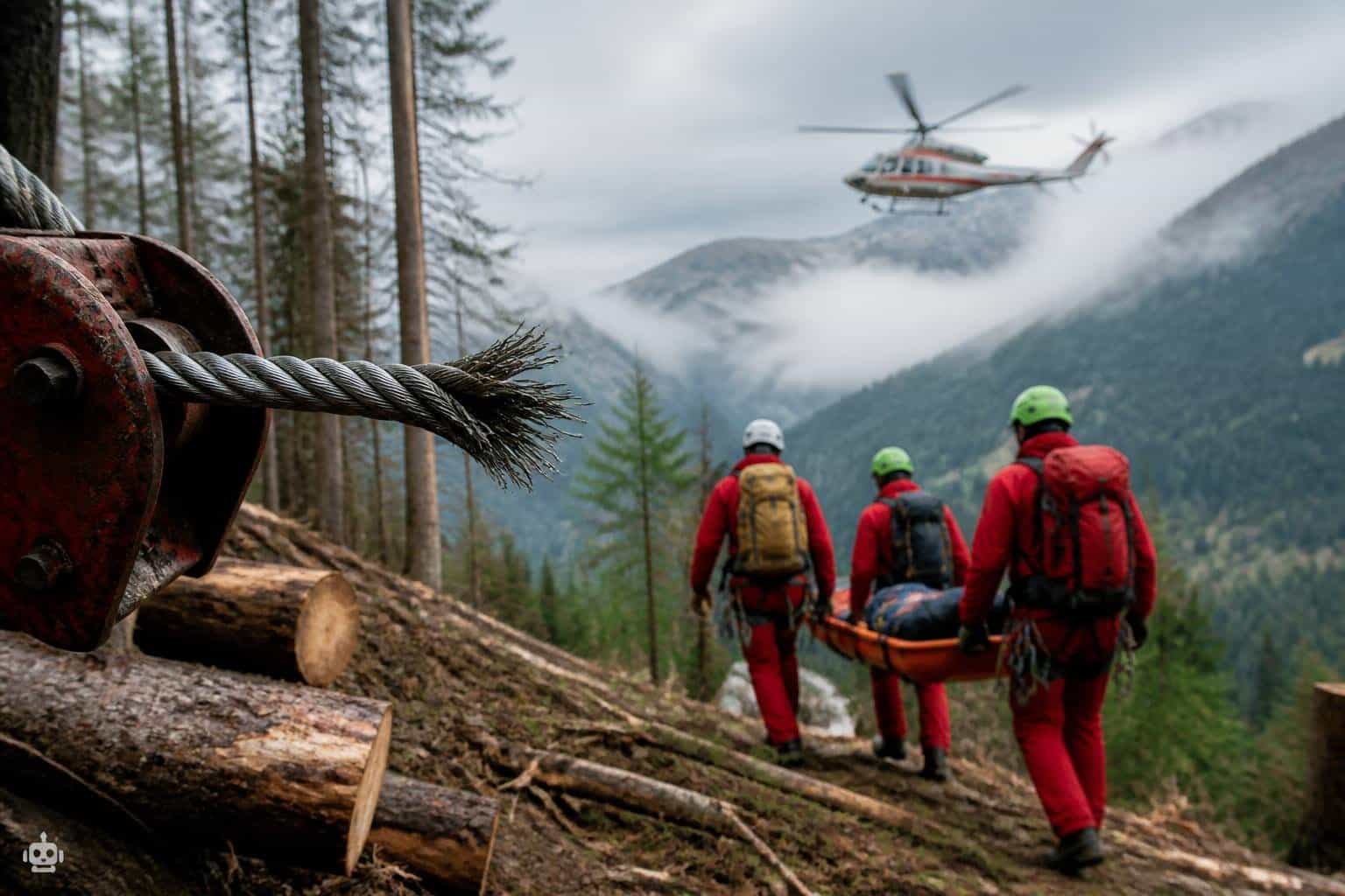 Stahlseil trifft Arbeiter mitten ins Gesicht