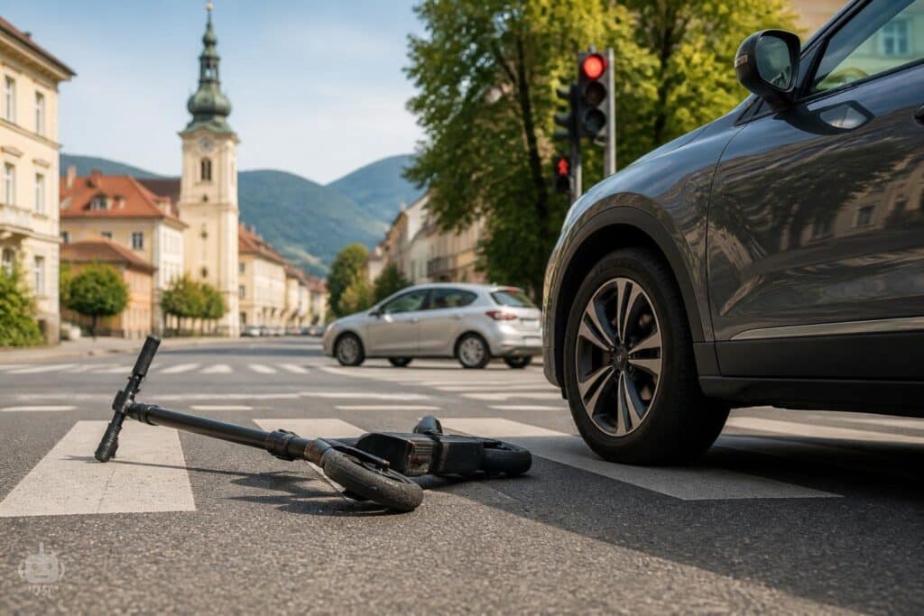 Villacherin auf E-Scooter angefahren und schwer verletzt