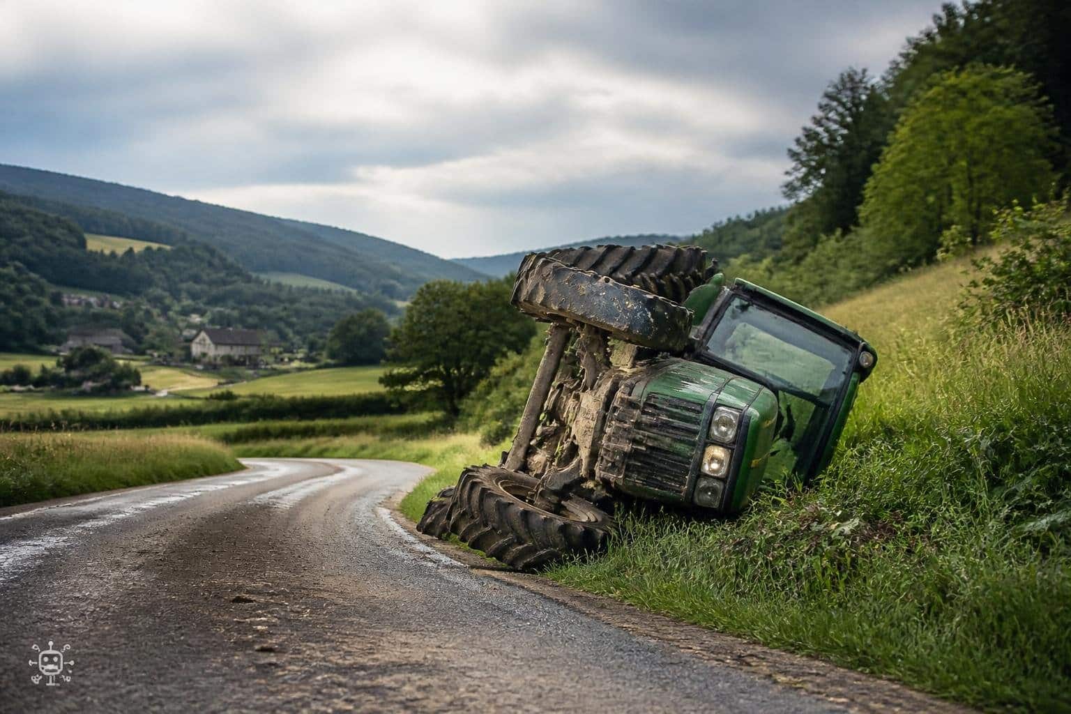 16-Jährige kippt mit Traktor um