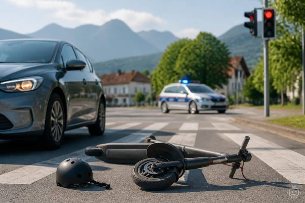 E‑Scooter-Fahrerin schwer verletzt