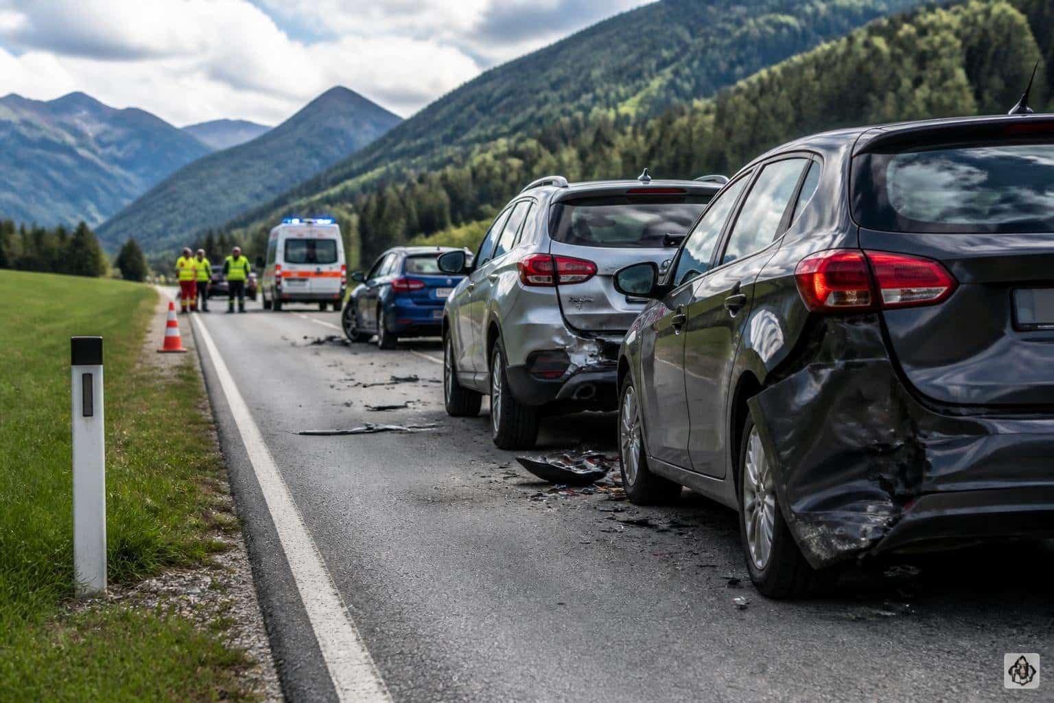 Vier Verletzte bei Auffahrunfall auf B106