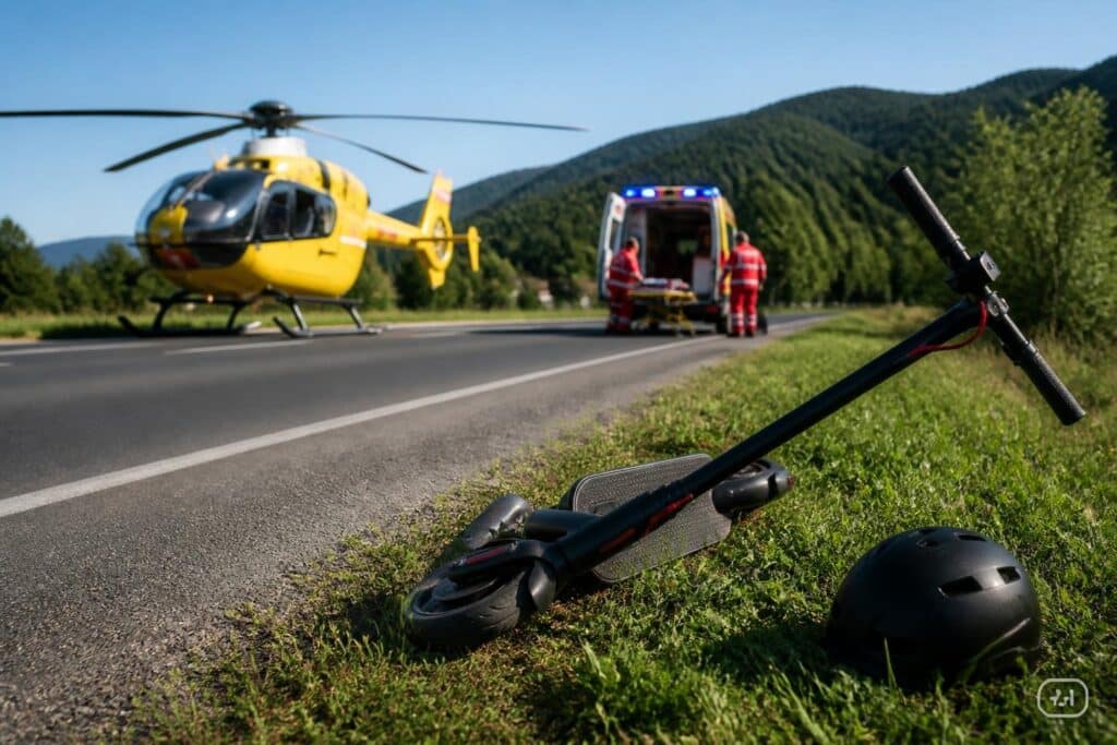 Zu zweit auf E-Scooter verunfallt