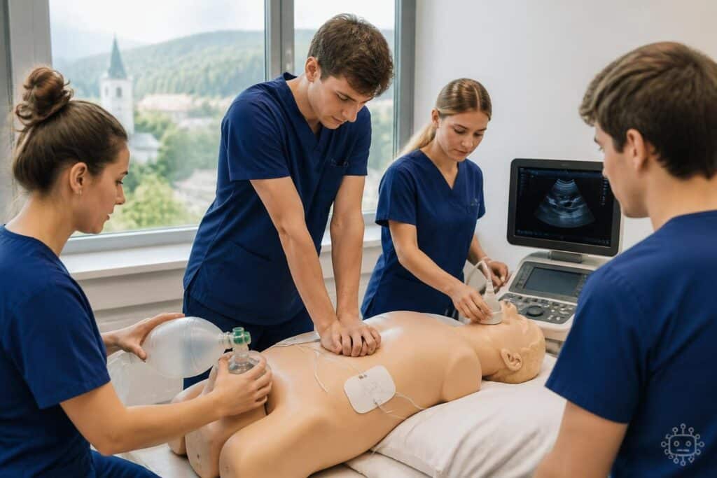 Von Ultraschall bis Reanimation: Studierende üben selbst