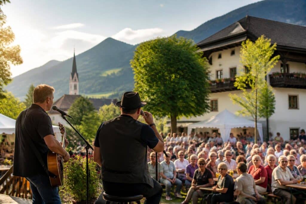 Udo Wenders und Buzgi sangen beim „Monel"-Fest in Steinfeld