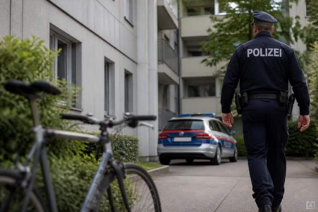 Fahrraddieb springt bei Flucht aus Fenster