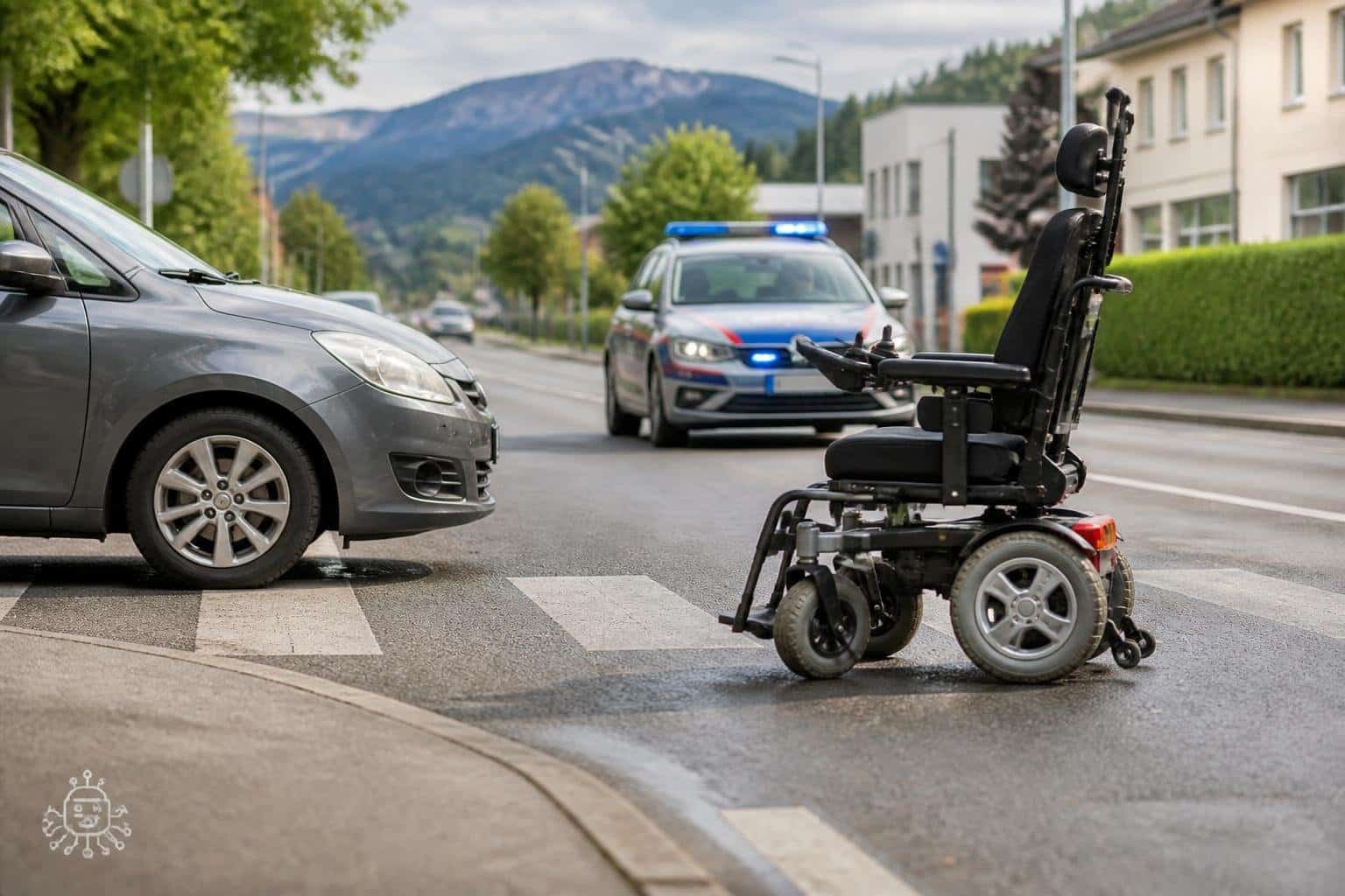 Auto erfasst Elektrorollstuhl – Polizei sucht Zeugen