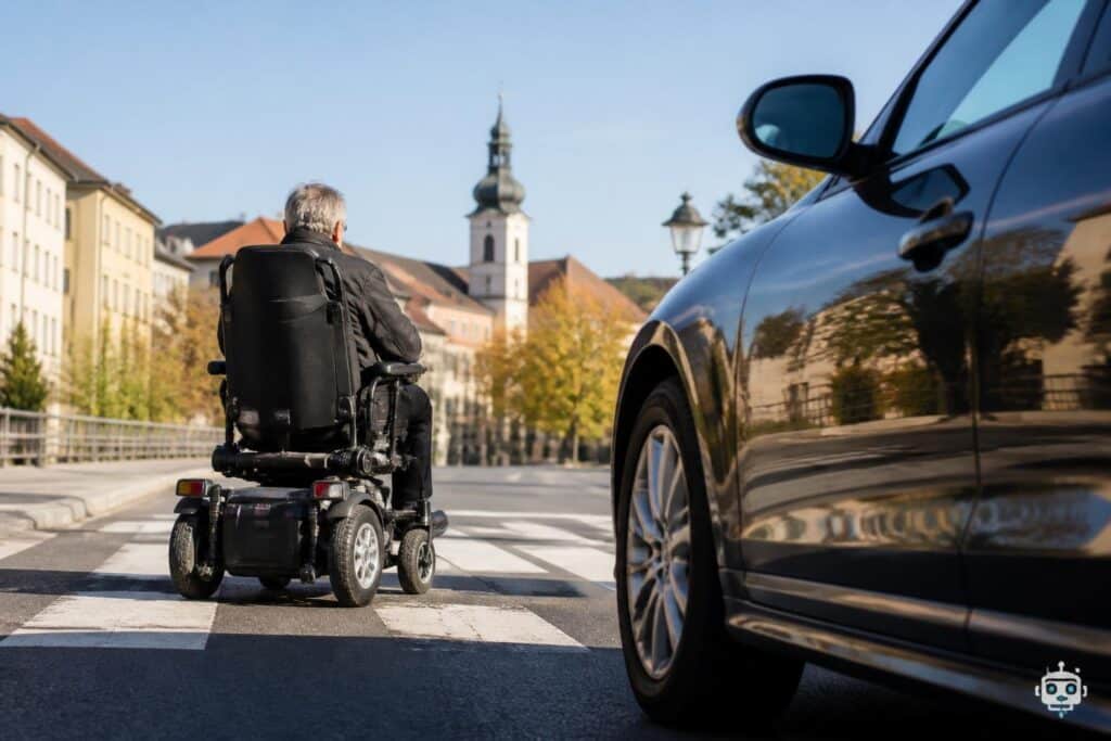 Pkw stieß gegen Elektrorollstuhl