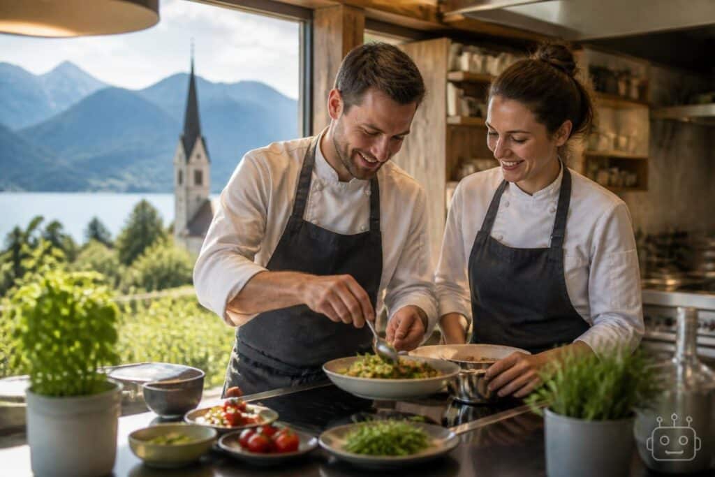 Klagenfurter schwingt mit italienischer Spitzenköchin den Kochlöffel