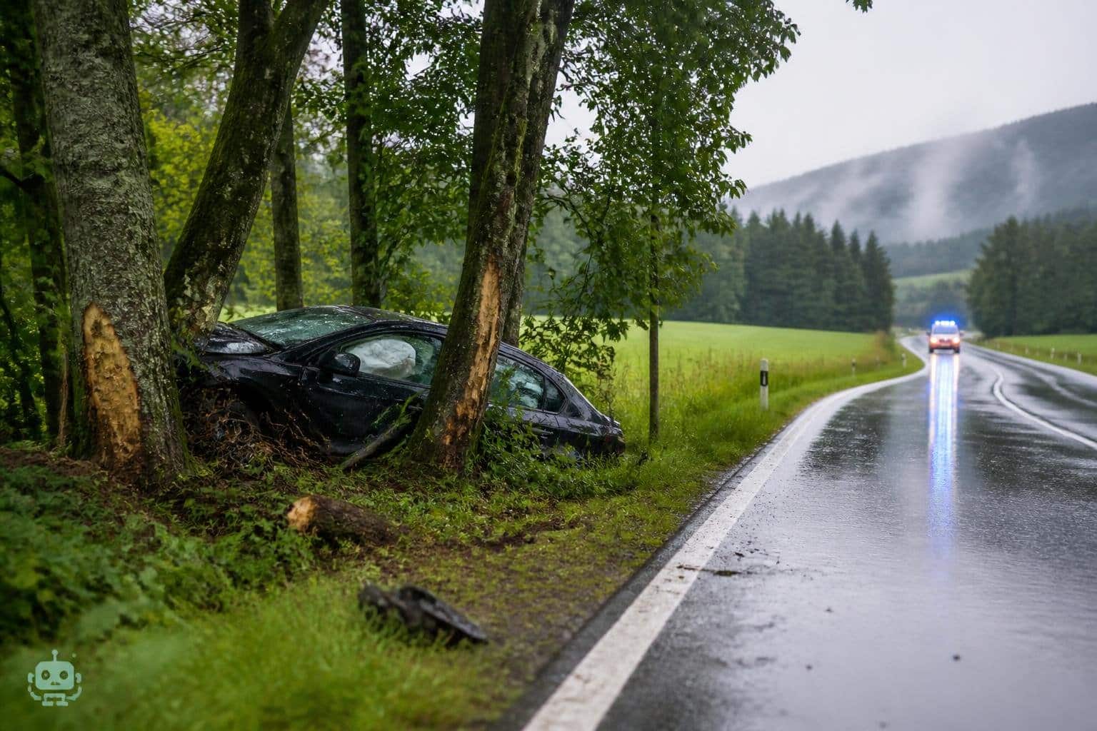 Auto kommt von Straße ab – vier Verletzte