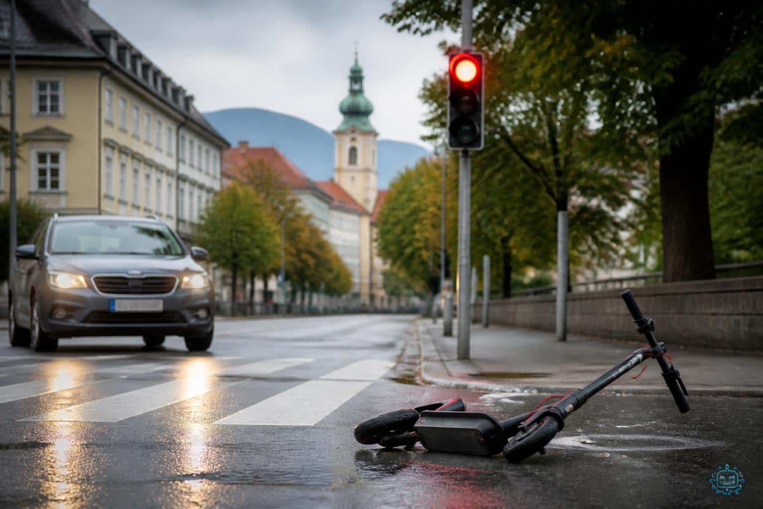 E-Scooter-Fahrer in Klagenfurt bei Frontalkollision schwer verletzt