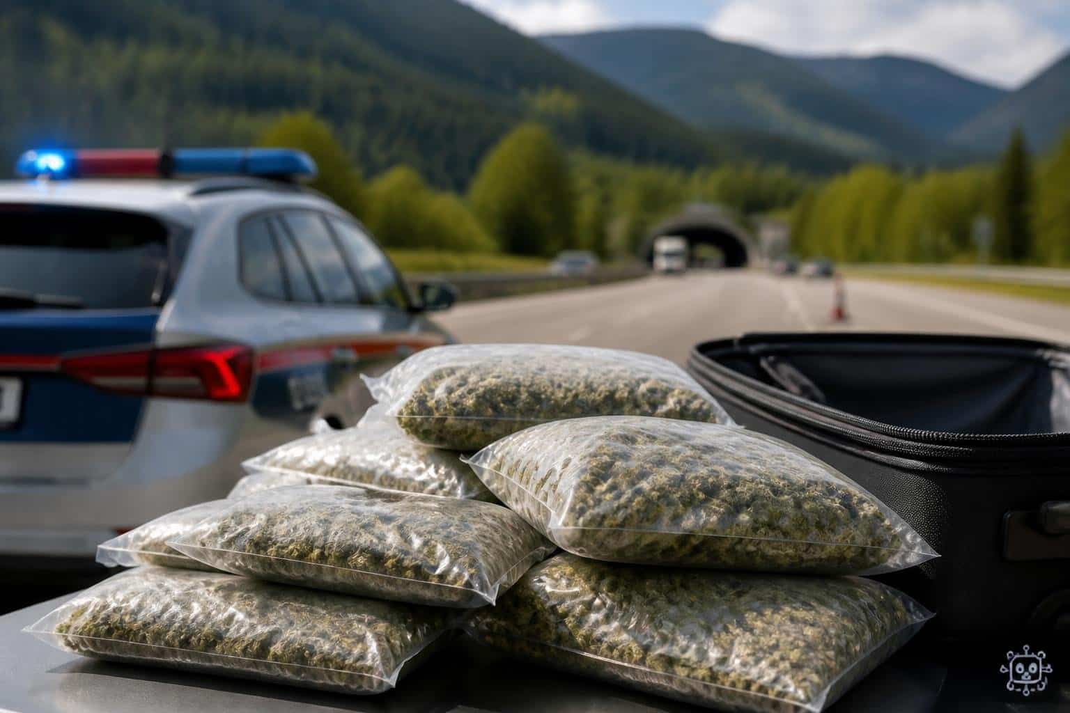 Autobahnpolizei in Kärnten stellte zwölf Kilo Cannabis sicher