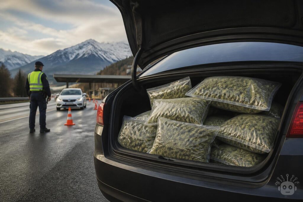 Fast 12 Kilo Cannabis im Kofferraum entdeckt