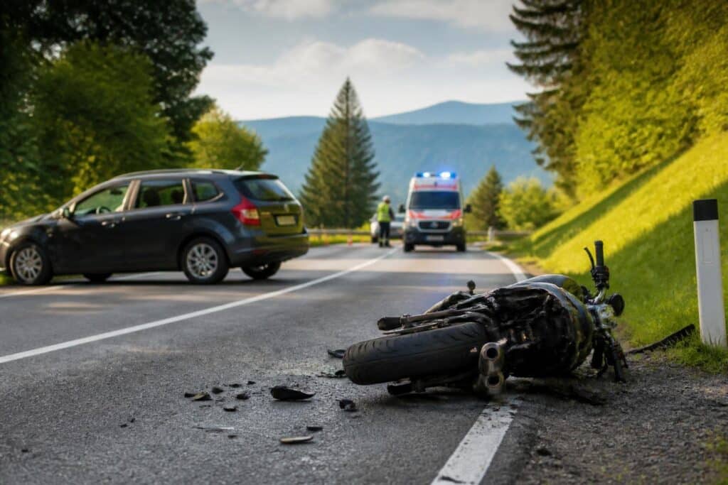 Schwerer Motorradunfall auf der Loibacher Landesstraße