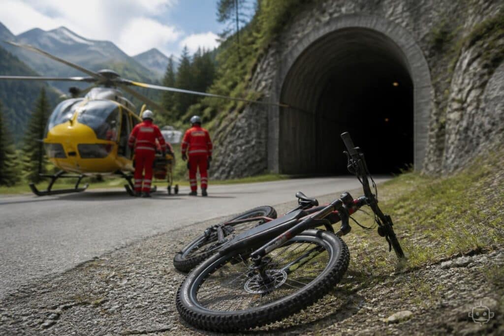 Verkehrsunfall mit Personenschaden – Selbststurz mit E-Bike