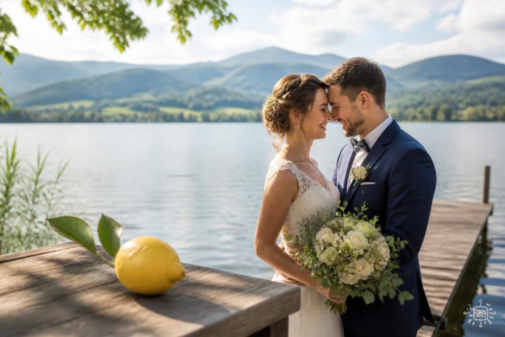 Eine Zitrone führte die beiden am Längsee in den Bund der Ehe