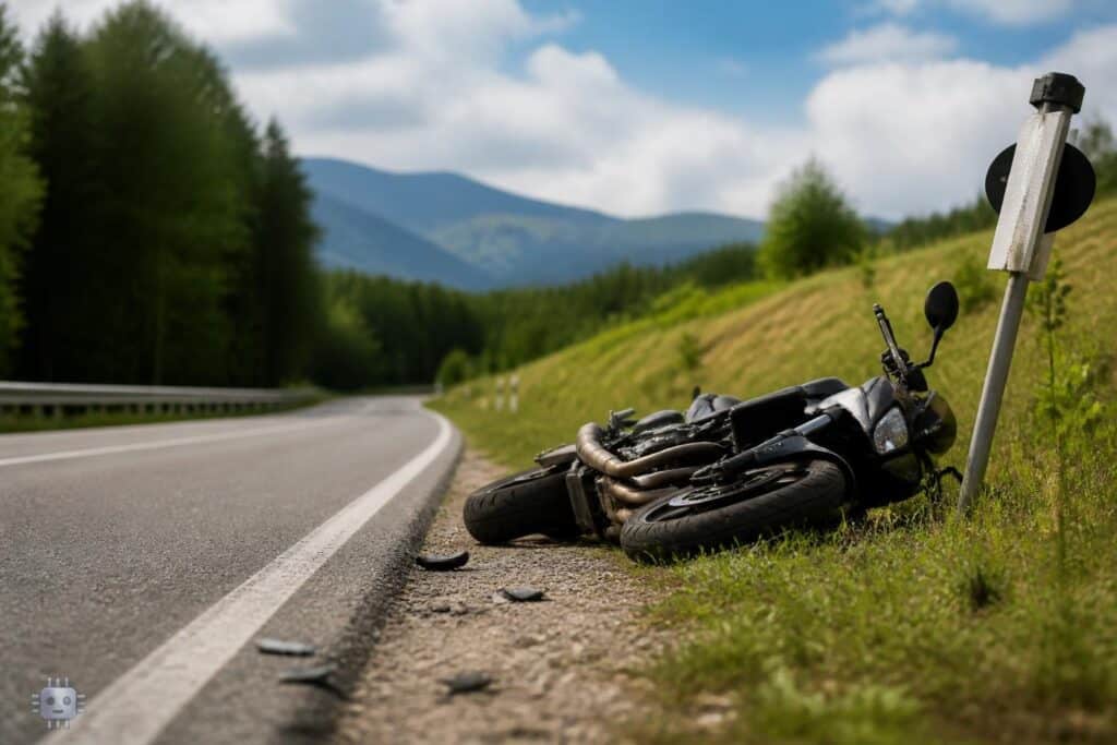 Motorradfahrer touchierte Verkehrszeichen: 43-Jähriger schwer verletzt