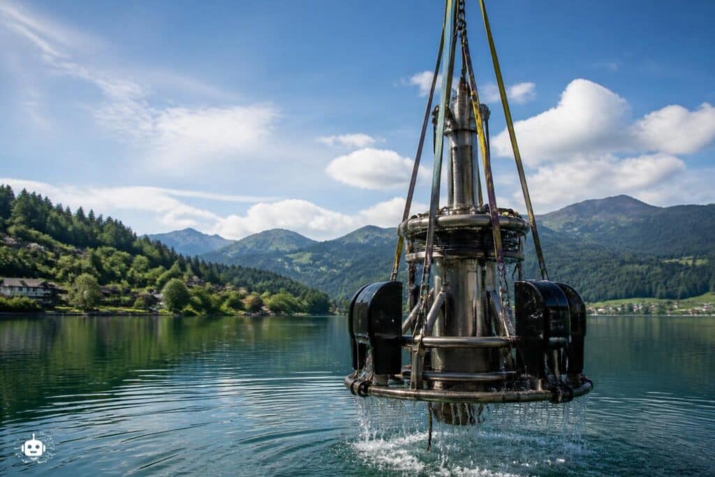 Imposante Belüftungsanlage in Kärntner See bekommt ein Service