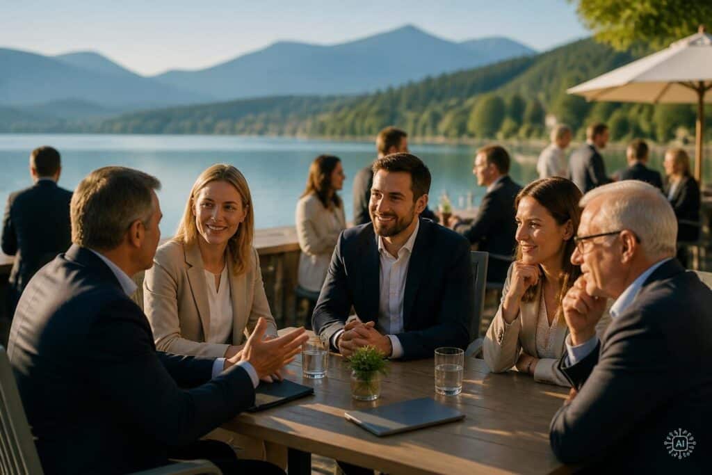Wirtschaftstreibende trafen sich zum Netzwerken am Klopeiner See