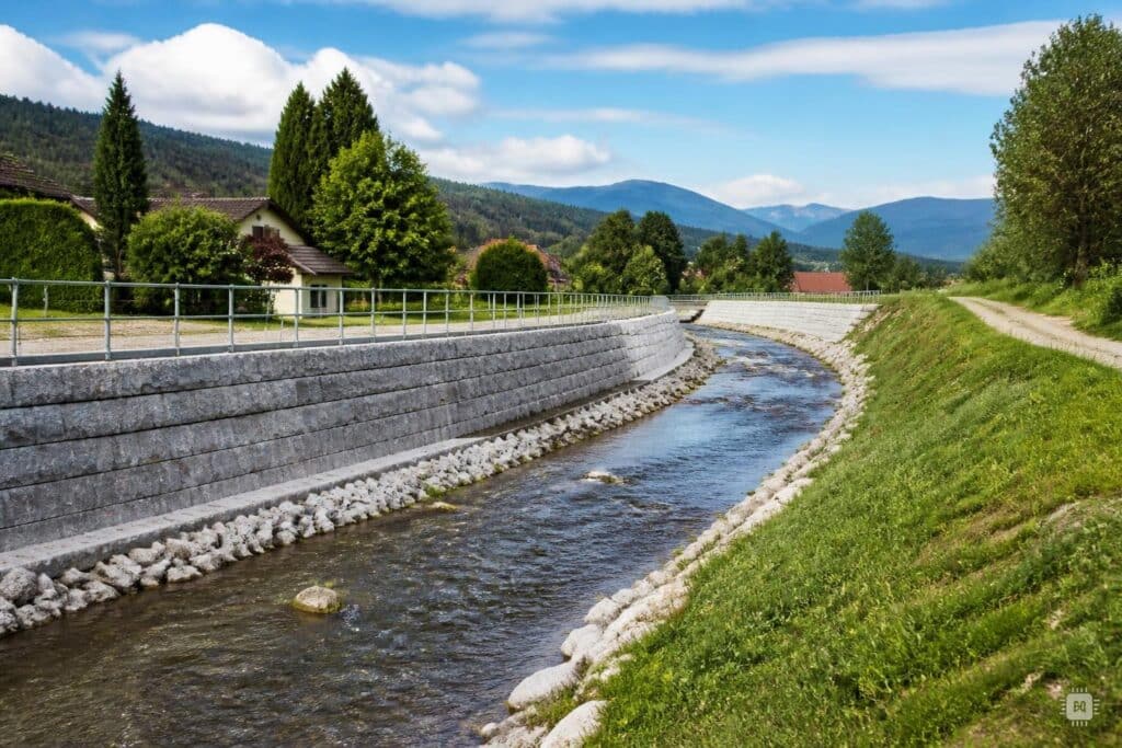 Hochwasserschutz: Erster Bauabschnitt in Eberndorf fertig