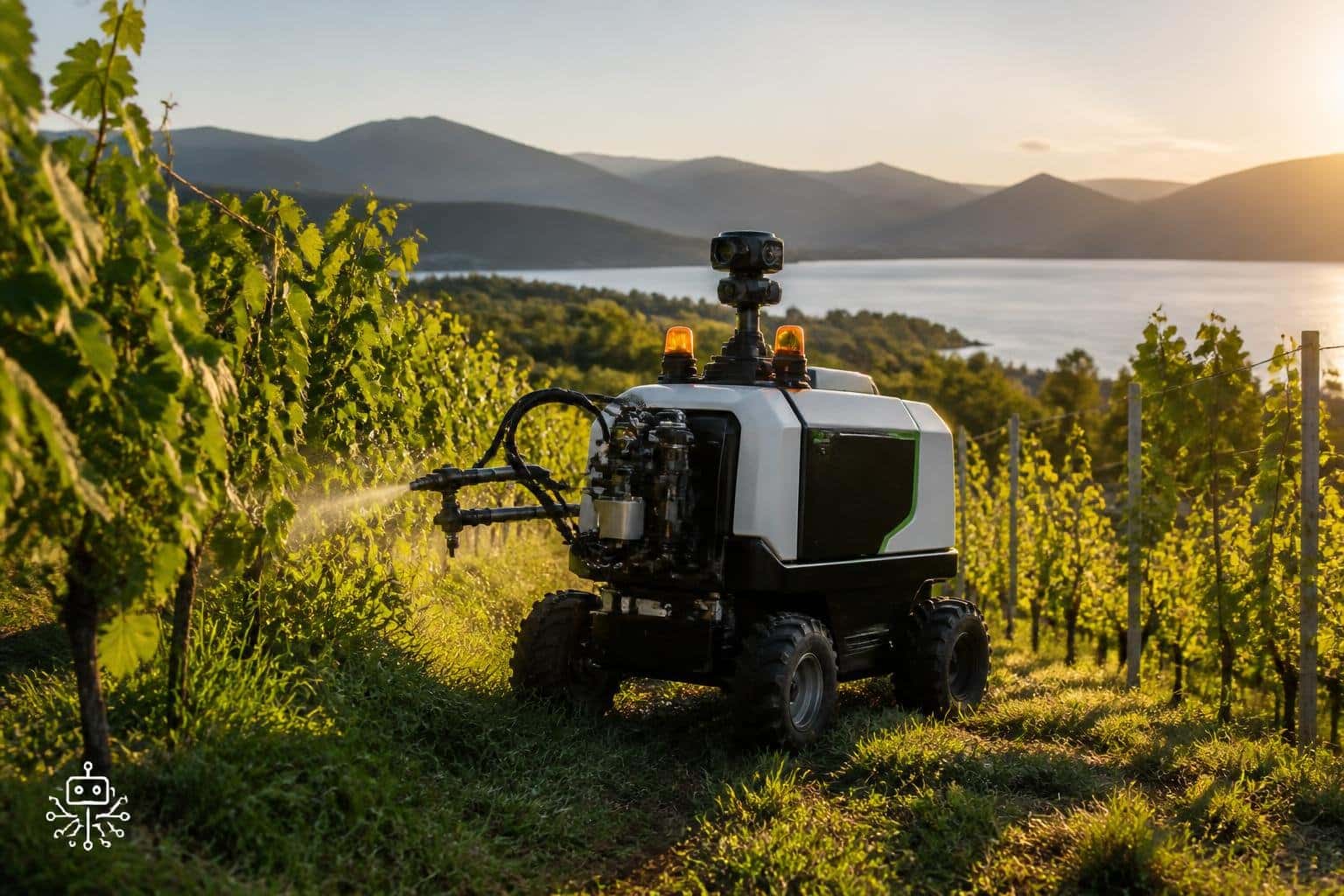 Roboter als Erntehelfer im Weingarten im Einsatz