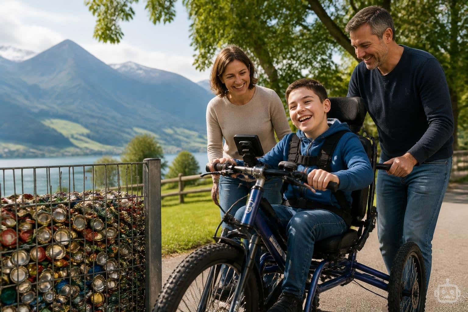 Tausende Kronkorken machten es möglich: Lukas bekam ein maßgeschneidertes Fahrrad