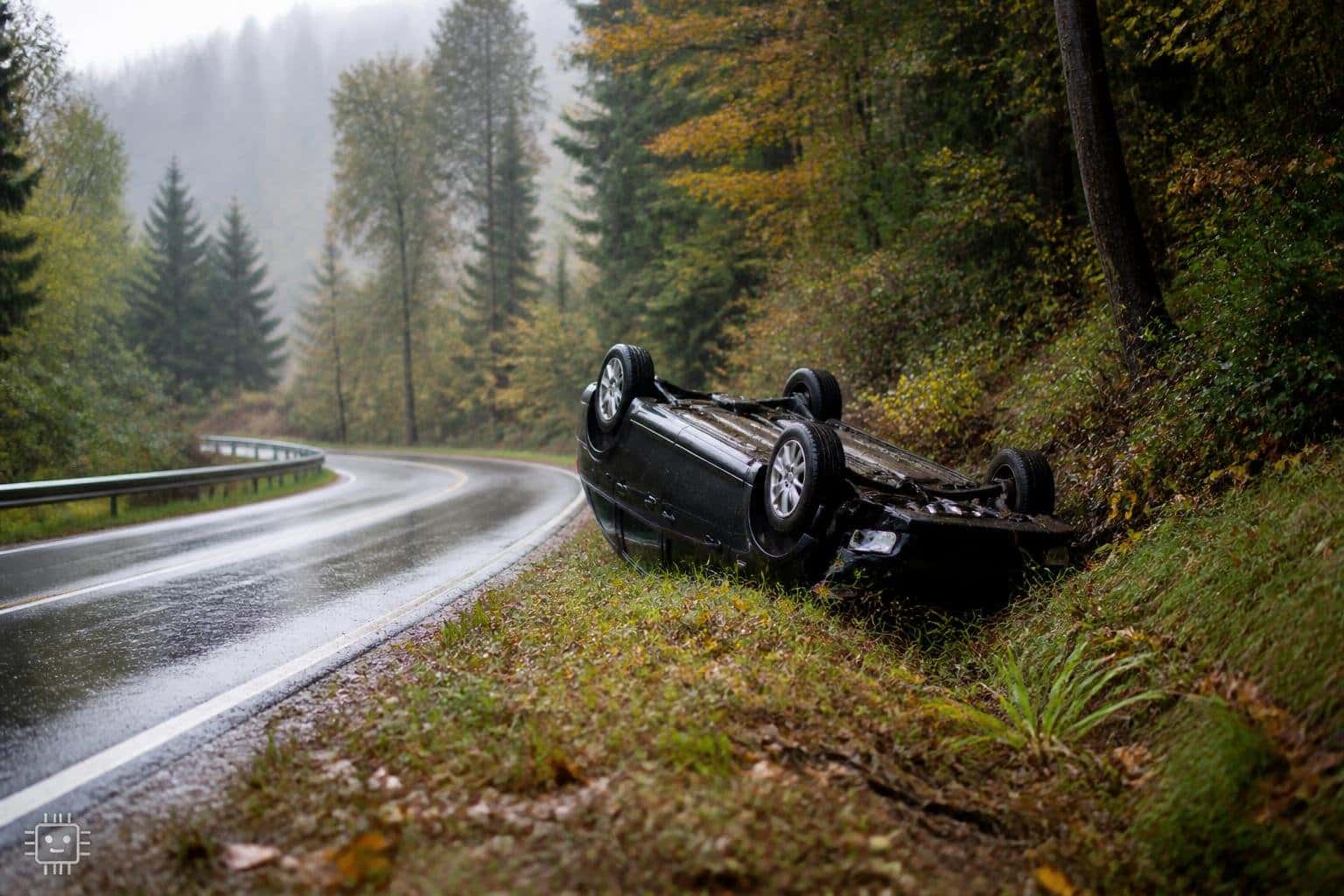 Verkehrsunfall mit Eigenverletzung