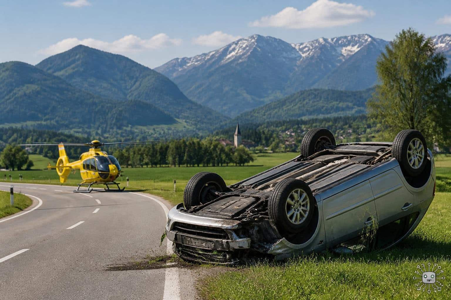 Pensionistin verletzt: Mit dem Auto in Grafenstein überschlagen