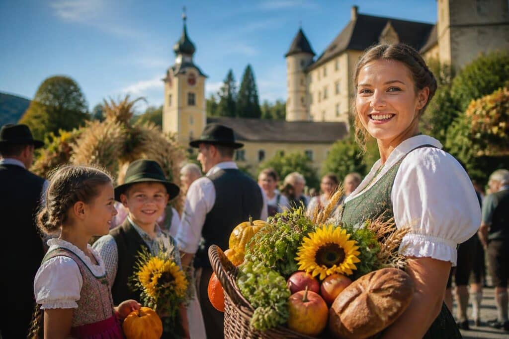 Viele strahlende Gesichter beim Erntedankfest in Keutschach