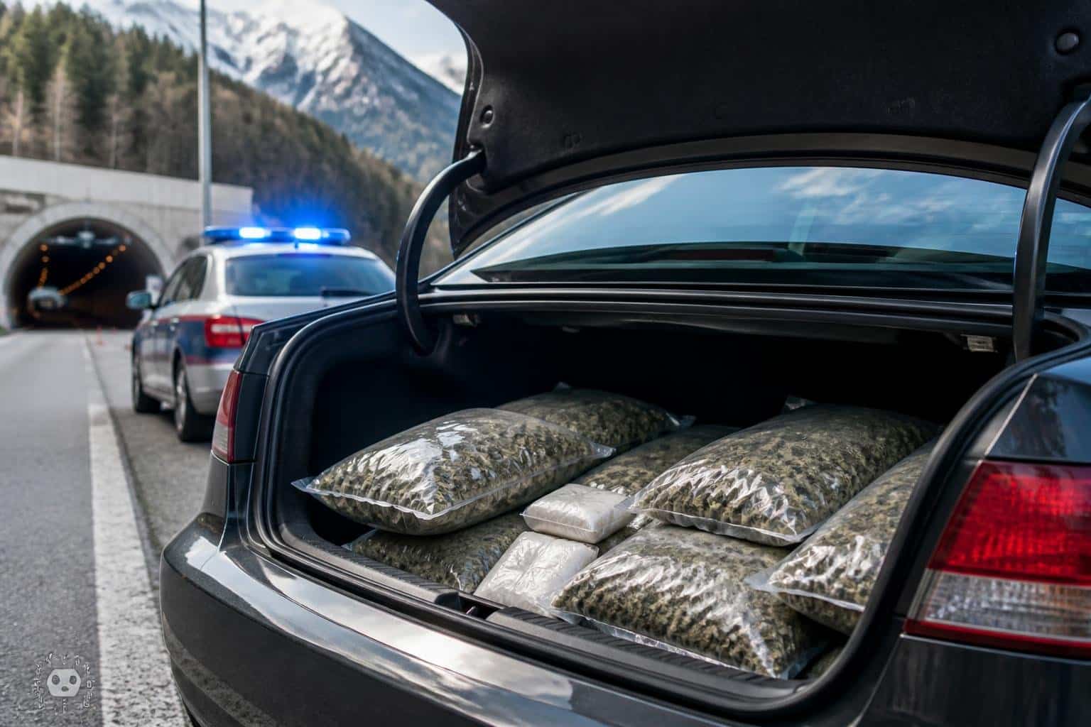Kokain und fünf Kilo Cannabis im Kofferraum