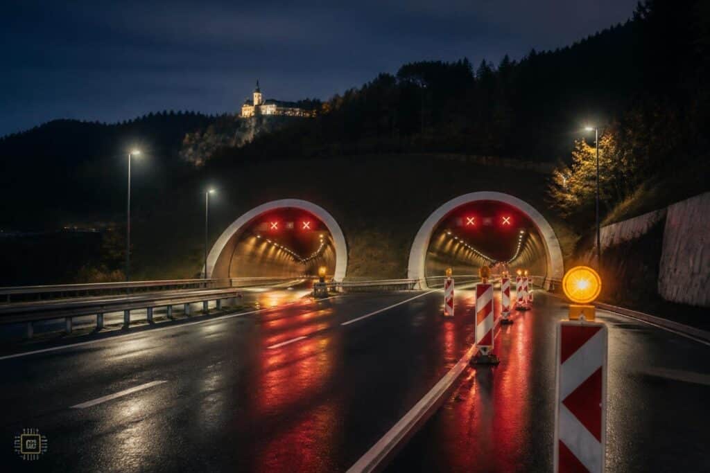 Mehrere Autobahntunnel in der Nacht in Klagenfurt gesperrt